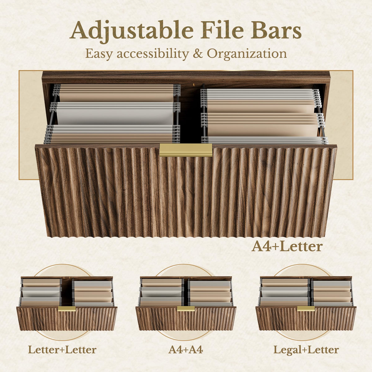 Fluted 2-Drawer Lateral File Cabinet