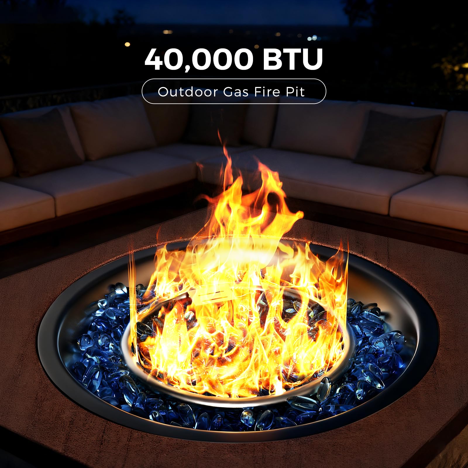 28-Inch Propane Fire Pit Table