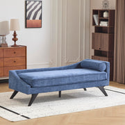 Navy Blue Upholstered Chaise Lounge