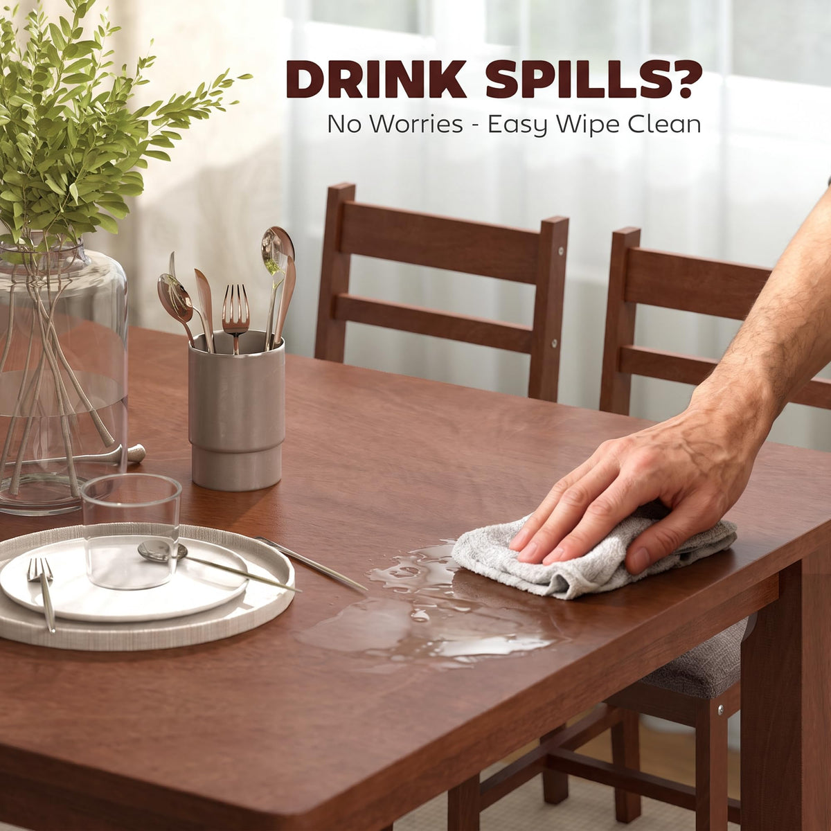5-Piece Solid Wood Dining Set