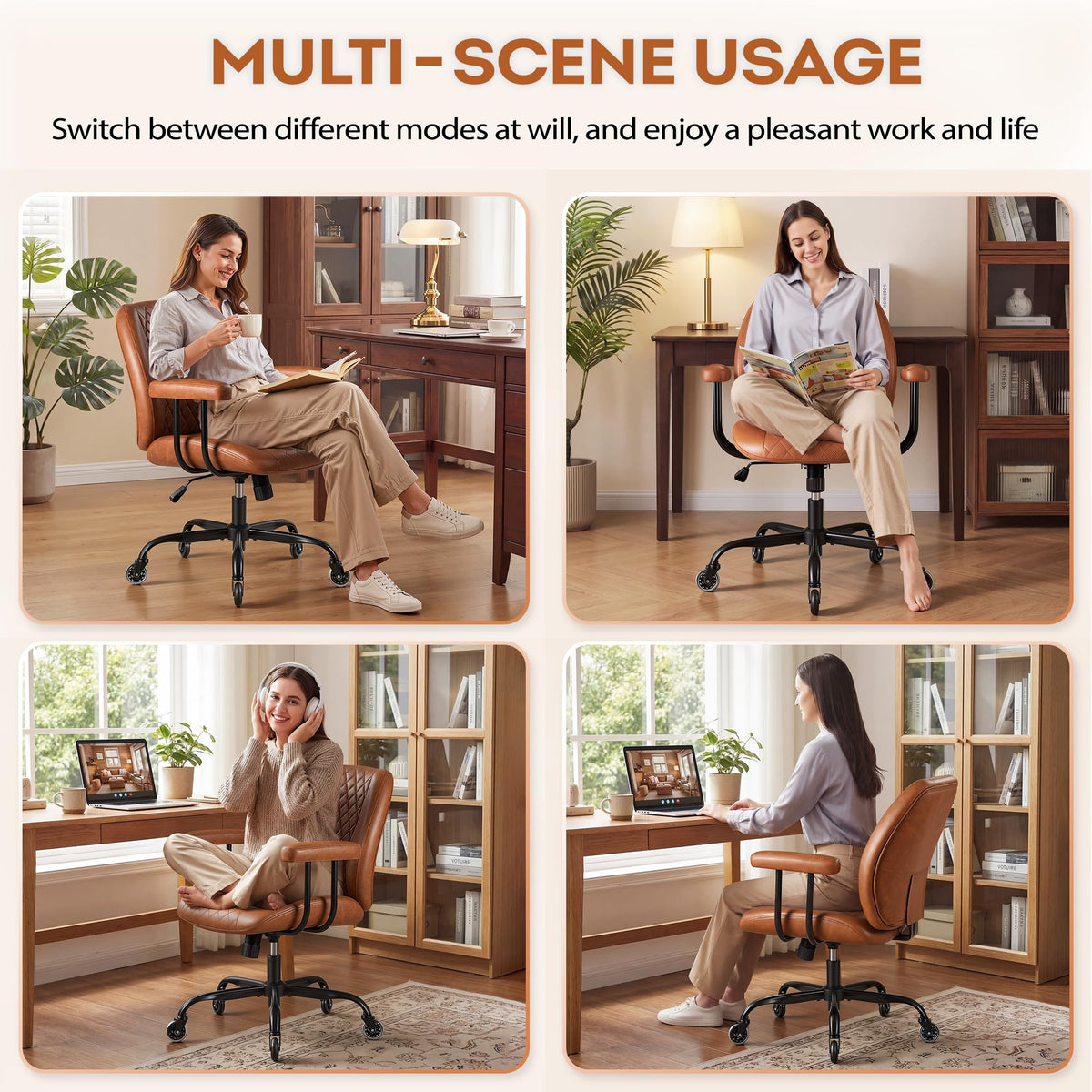 Brown Leather Office Chair
