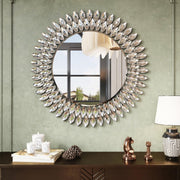 Round Jeweled Wall Mirror