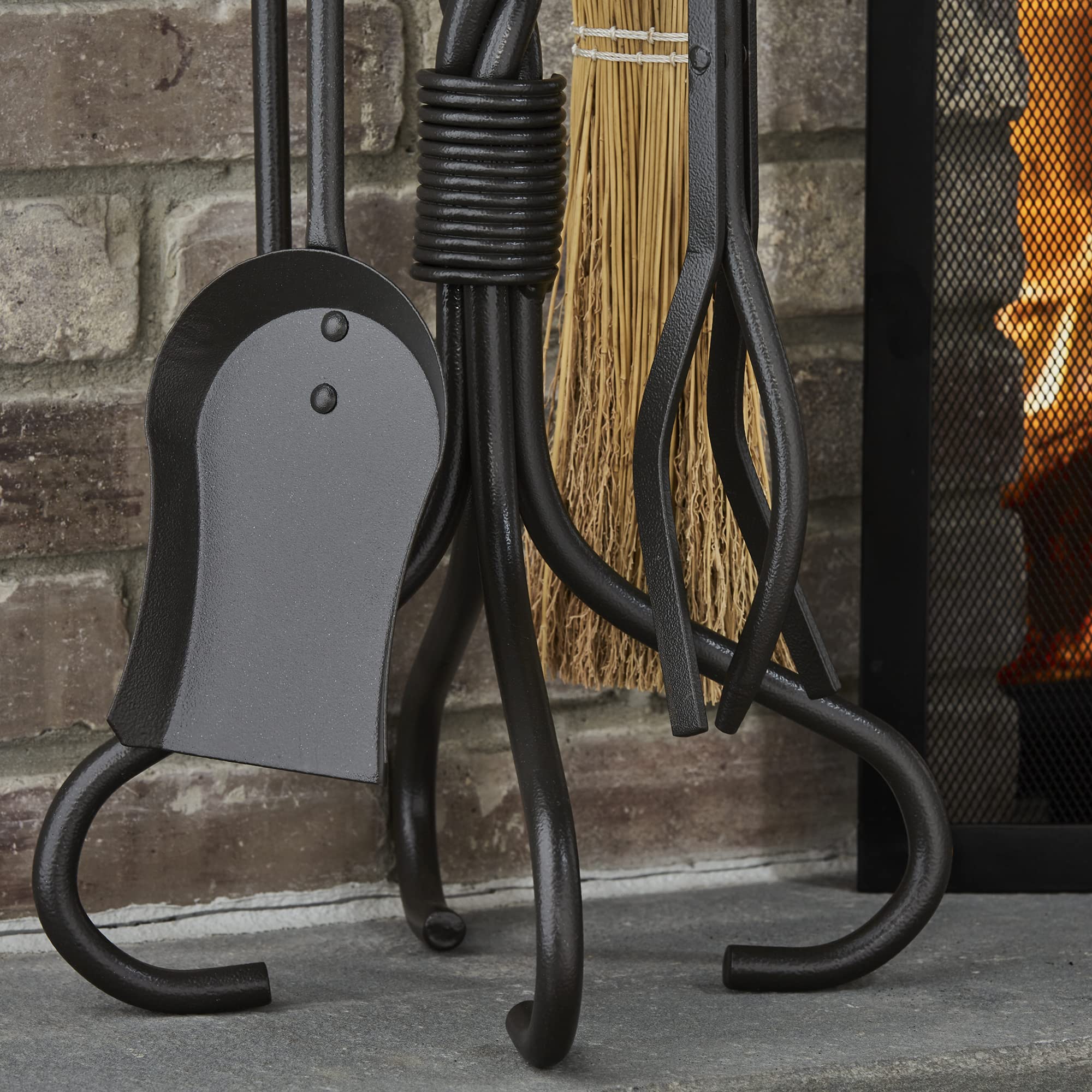 5-Piece Iron Fireplace Tool Set
