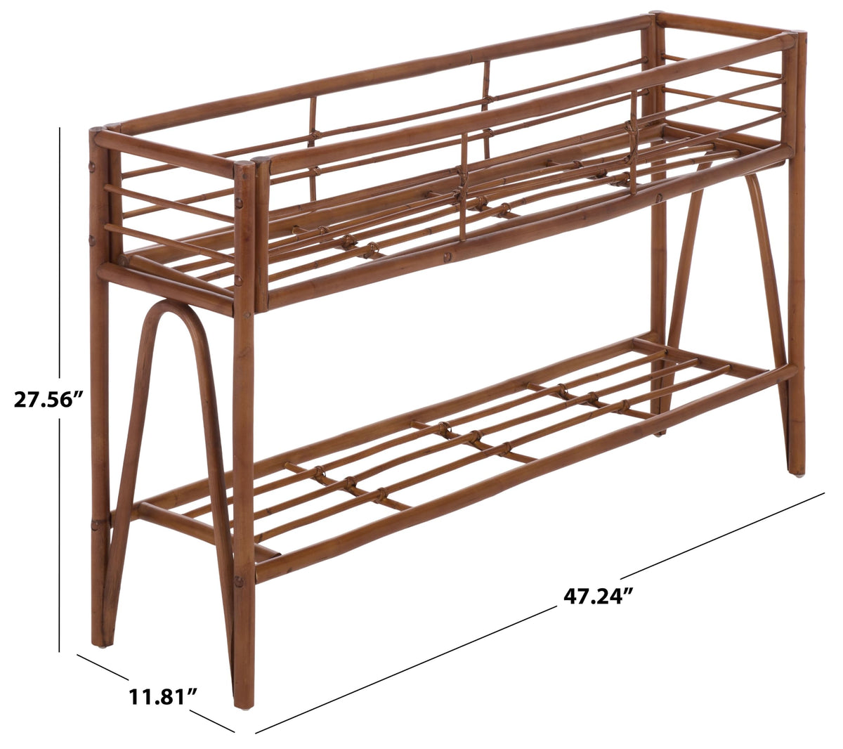 SAFAVIEH Julep Large Plant Stand Console, 47.2" Natural Brown STG6510A