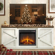 VASAGLE Fireplace TV Stand, Farmhouse Entertainment Center for 65'' TV