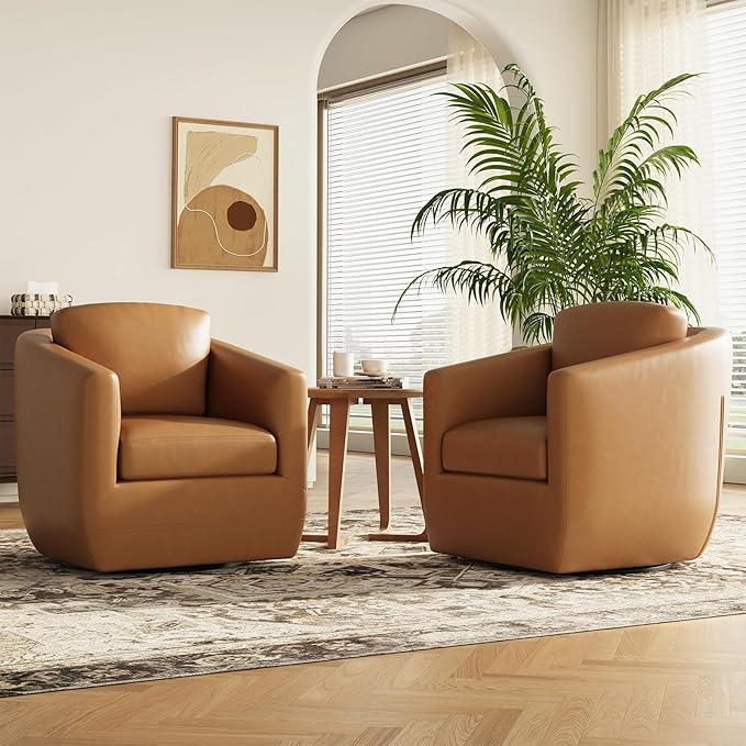 360° Swivel Accent Chair with Pillow