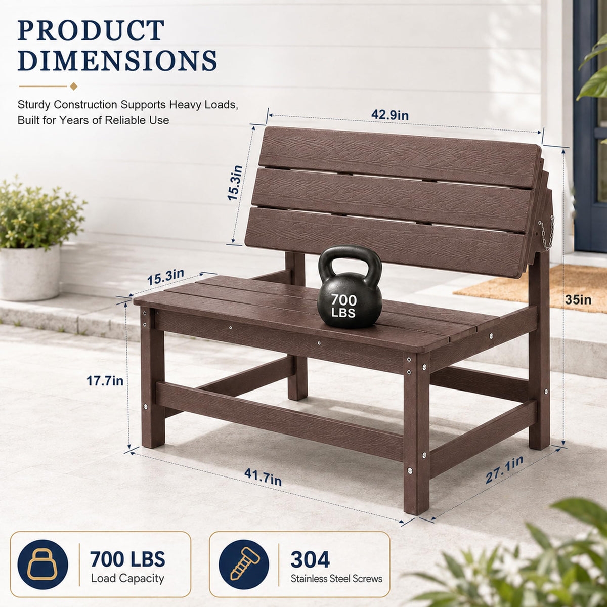 HDPE Convertible Picnic Table Bench