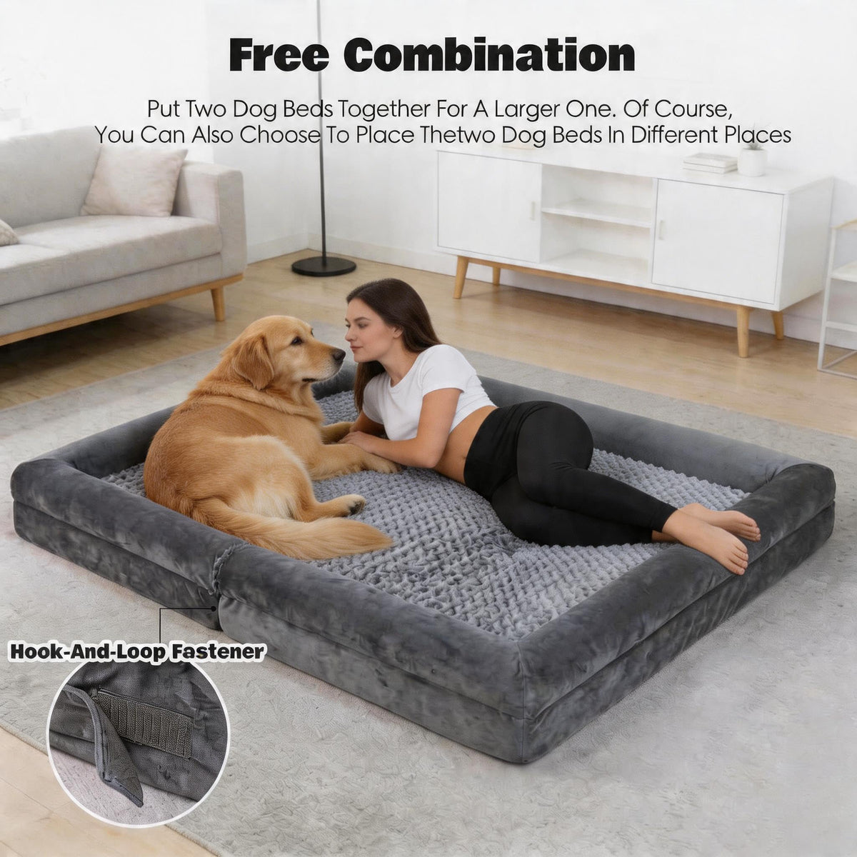 Extra Large Orthopedic Dog Beds, 2-Pack
