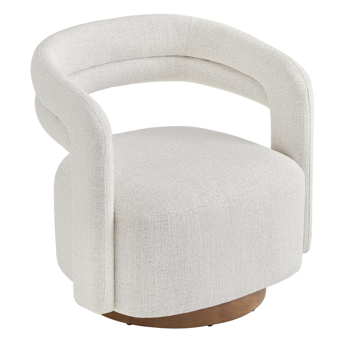 Cream Swivel Accent Chairs, Set of 2