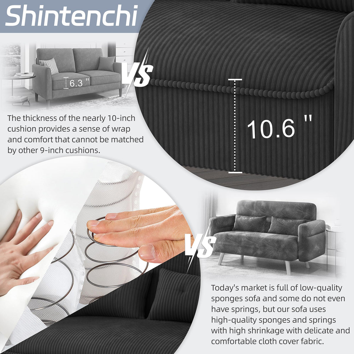 Black Upholstered Loveseat