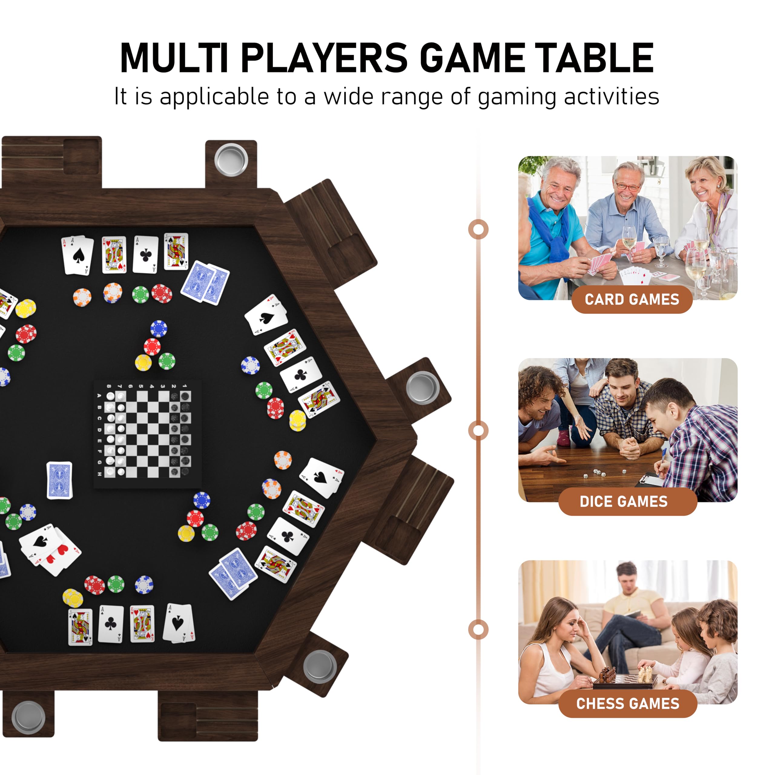 Hexagonal Board Game Table