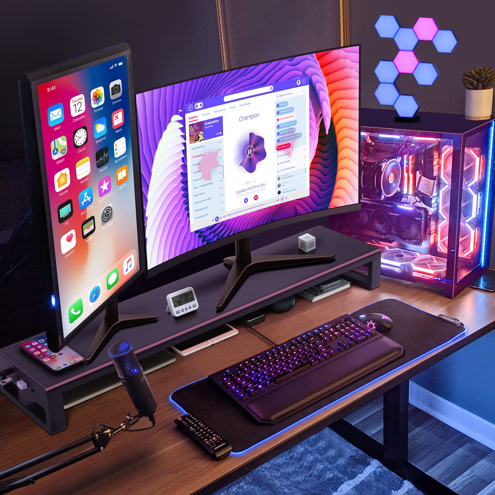 Dual Monitor Stand with USB 3.0 Hub