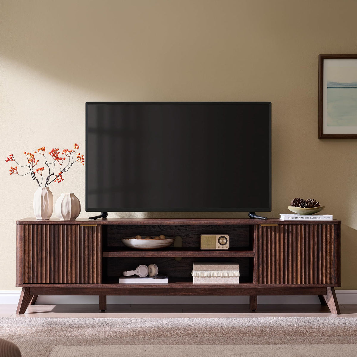 Fluted TV Stand