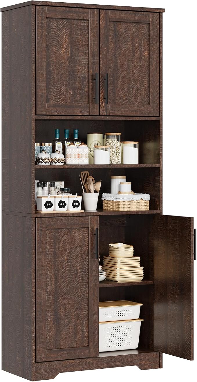 Tall Storage Cabinet with Adjustable Shelves