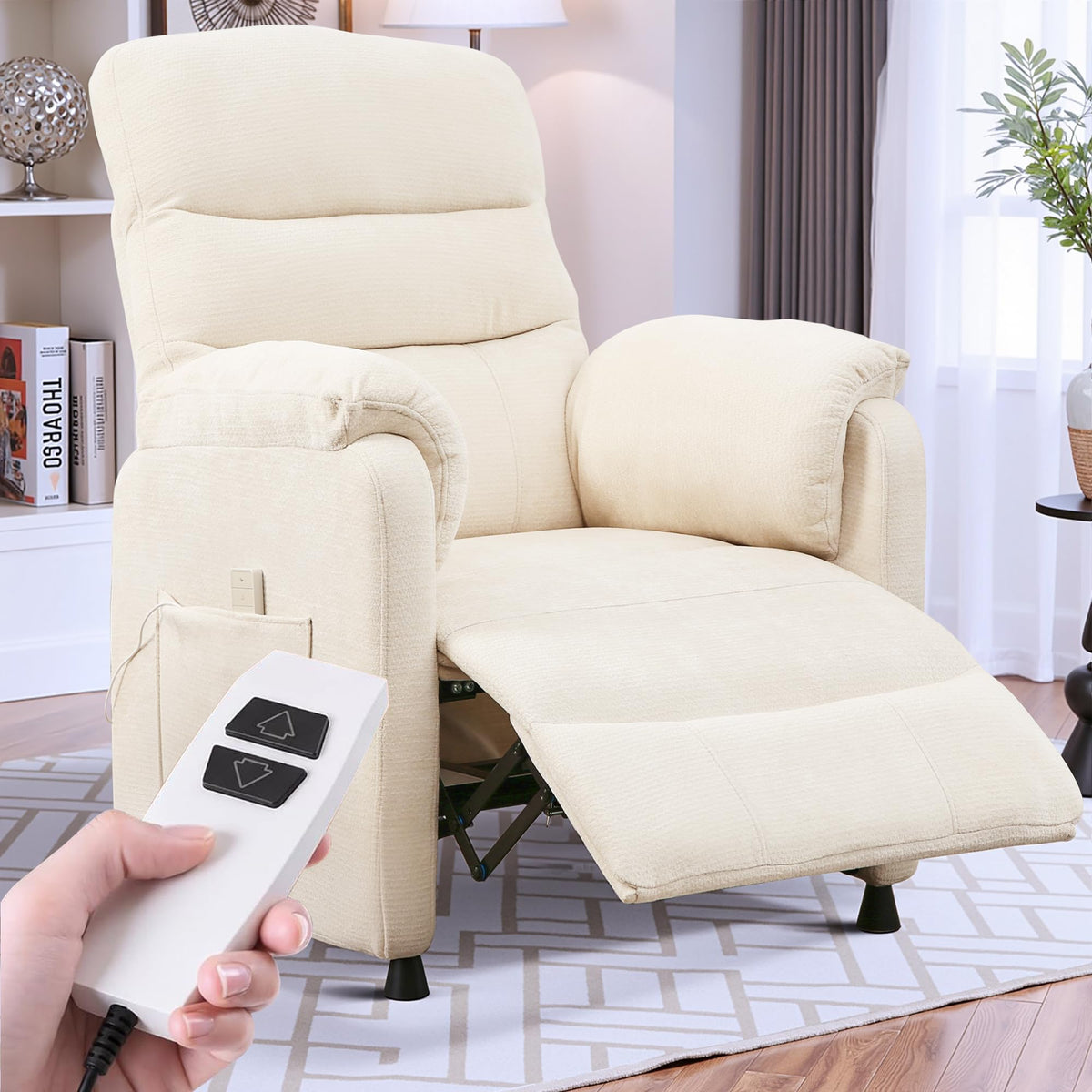 Veemuaro Power Recliner Chair, Electric Reclining Armchair with Remote
