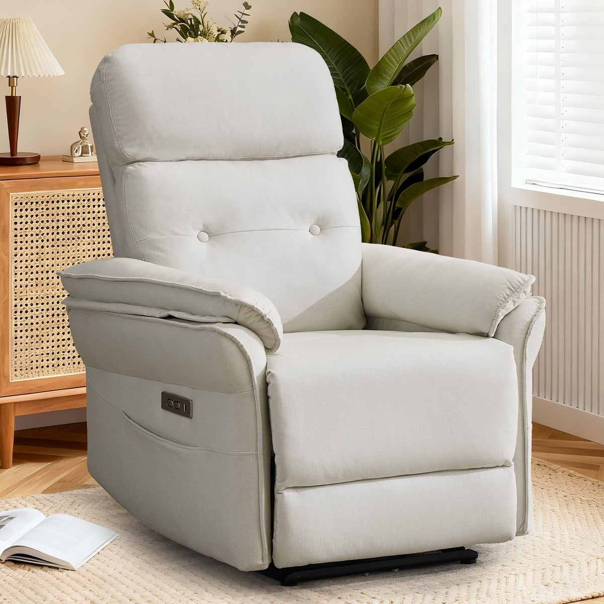 Korser Power Zero Gravity Recliner Chairs for Adults, Wall Hugger RV Recliner with USB & Type-C Charging Ports, Electric Power Recliner Chair for Living Room Home, Theater Seating, Bedroom