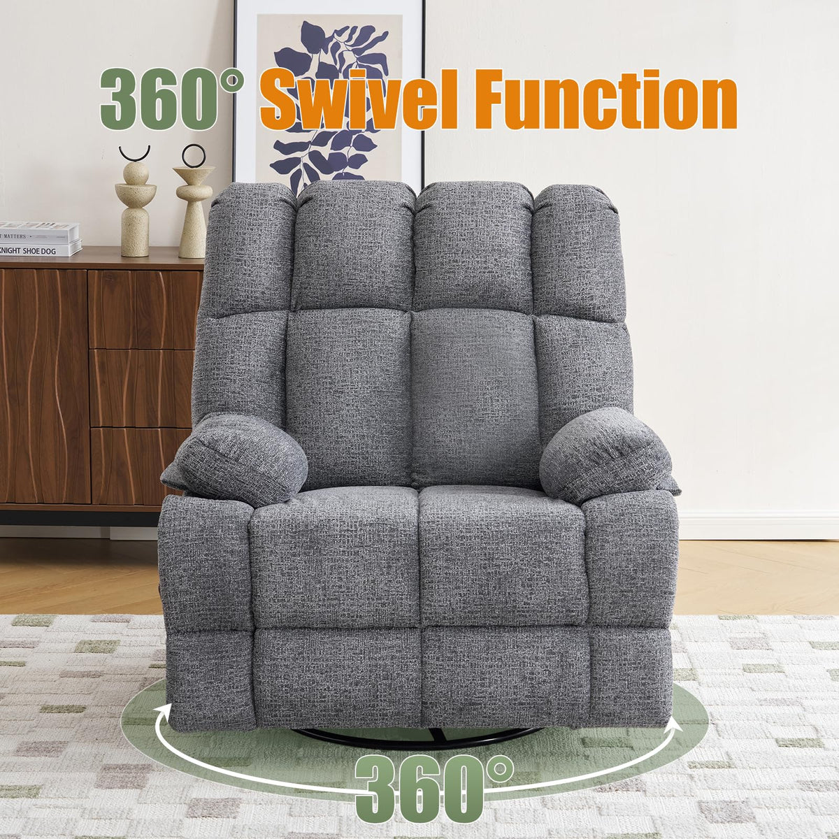Oversized Swivel Rocker Recliner