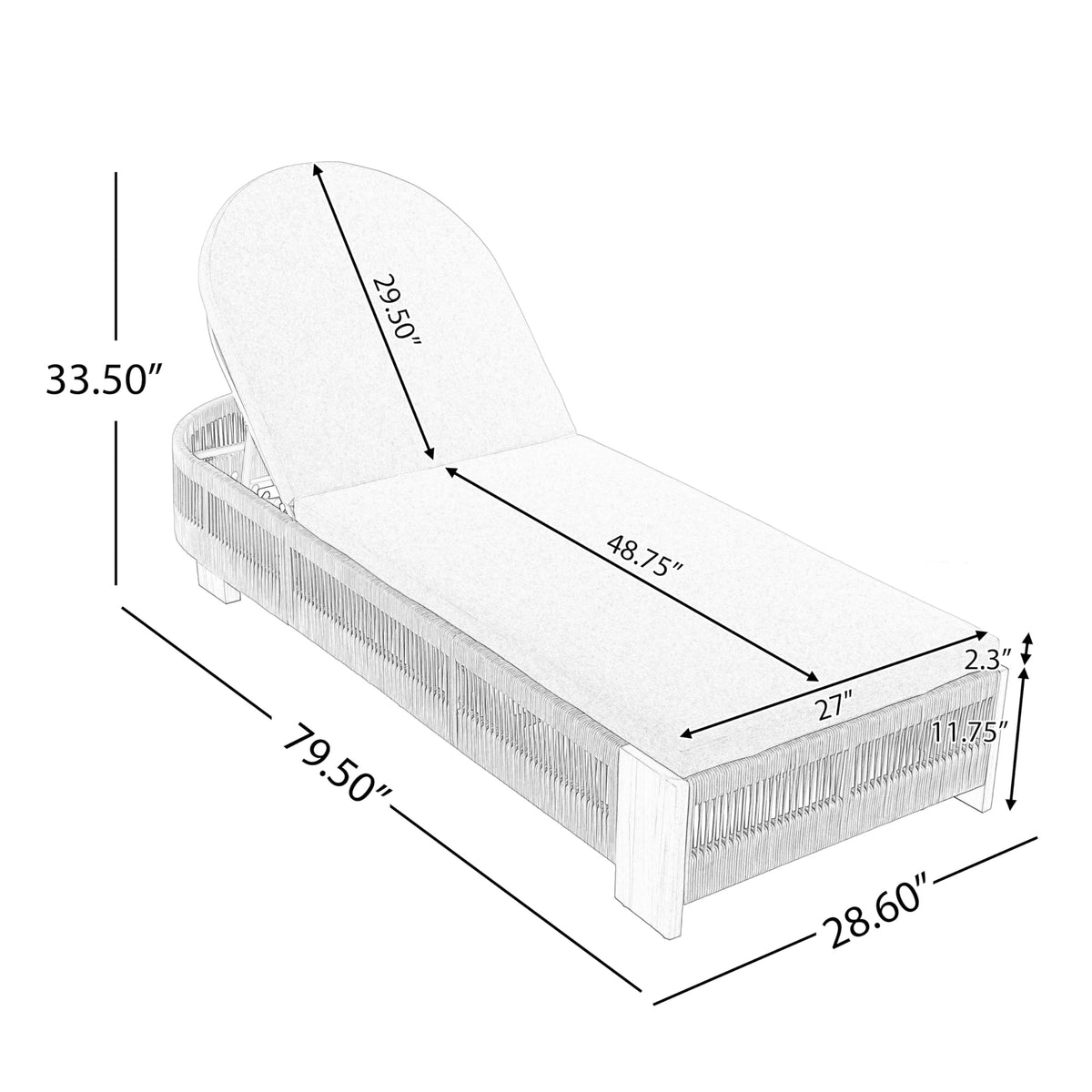 Merax 4-Piece Outdoor Chaise Lounge Chair with Adjustable Backrest & Waterproof Cushion - Acacia Wood Pool Sun Lounger for Patio, Beach, Yard, Garden, Beige