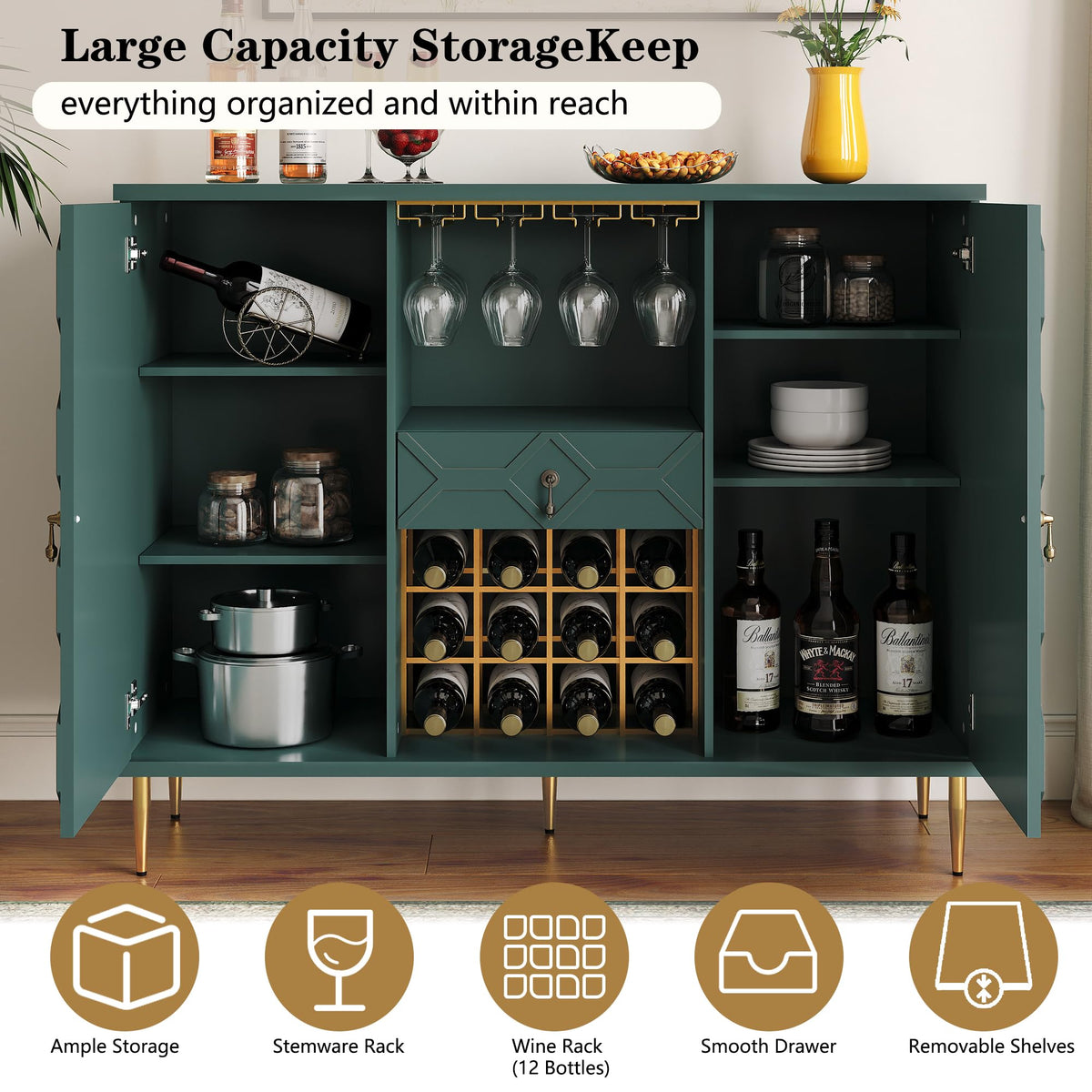 Geometric Bar Cabinet