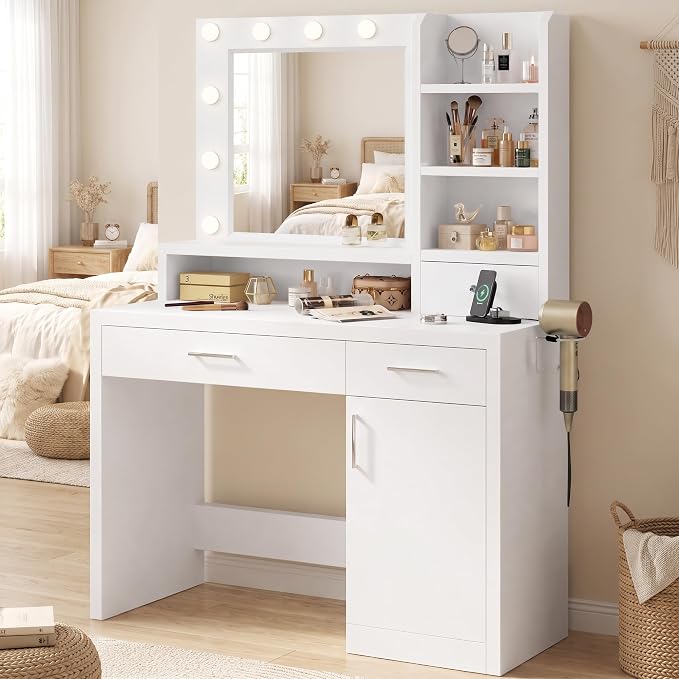 White LED Makeup Vanity Desk