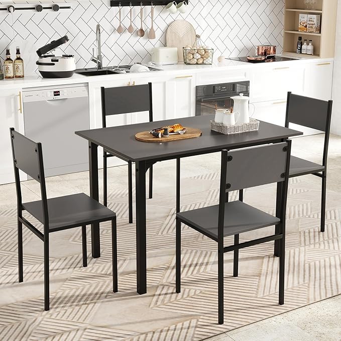 5-Piece Dining Table Set with 4 Chairs