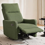 cinkehome Small Swivel Rocker Recliner, Manual Glider Chair for Nursery