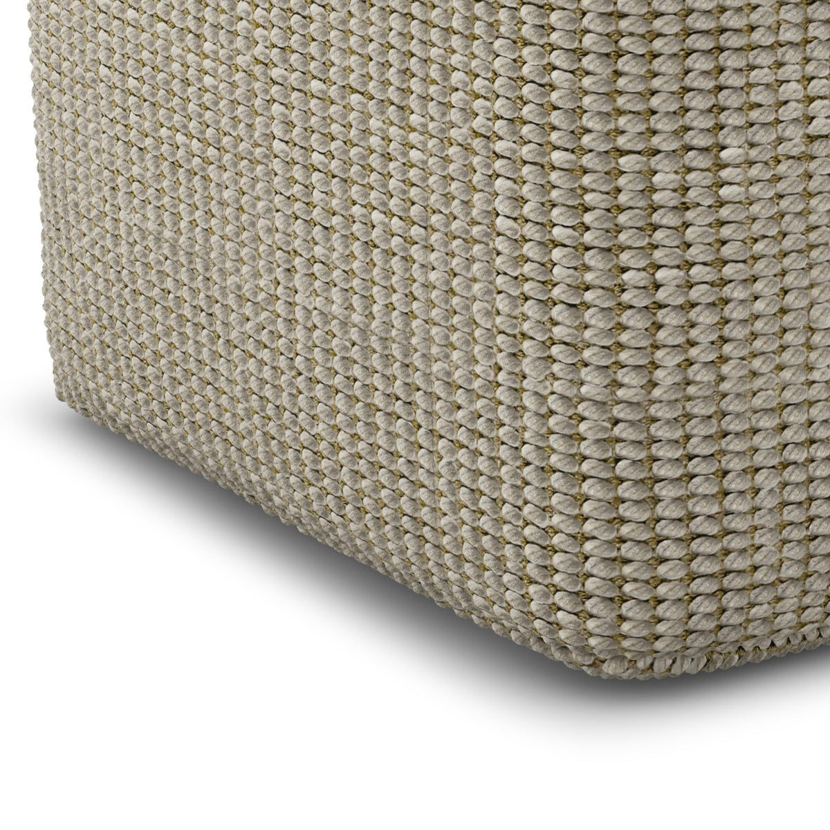 Square Woven Pouf