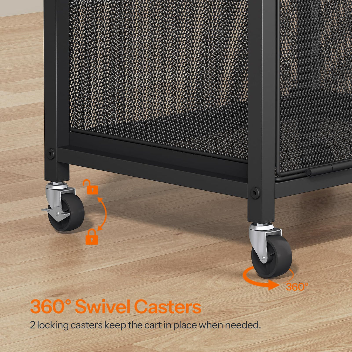 Rolling File Cabinet with Shelves