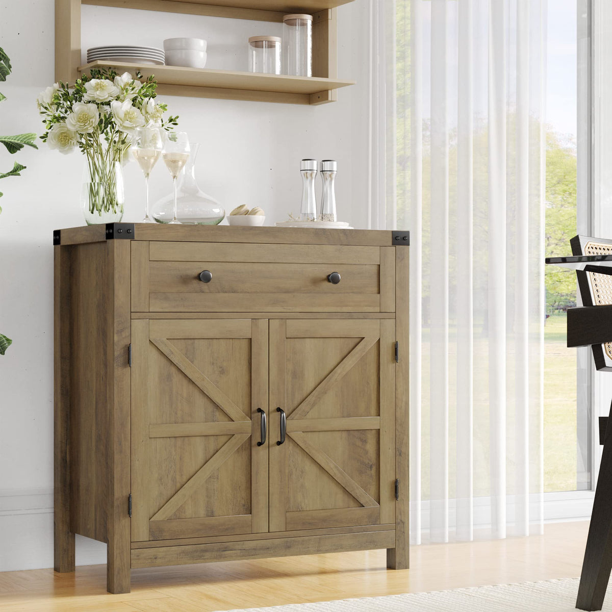 Farmhouse Coffee Bar Cabinet