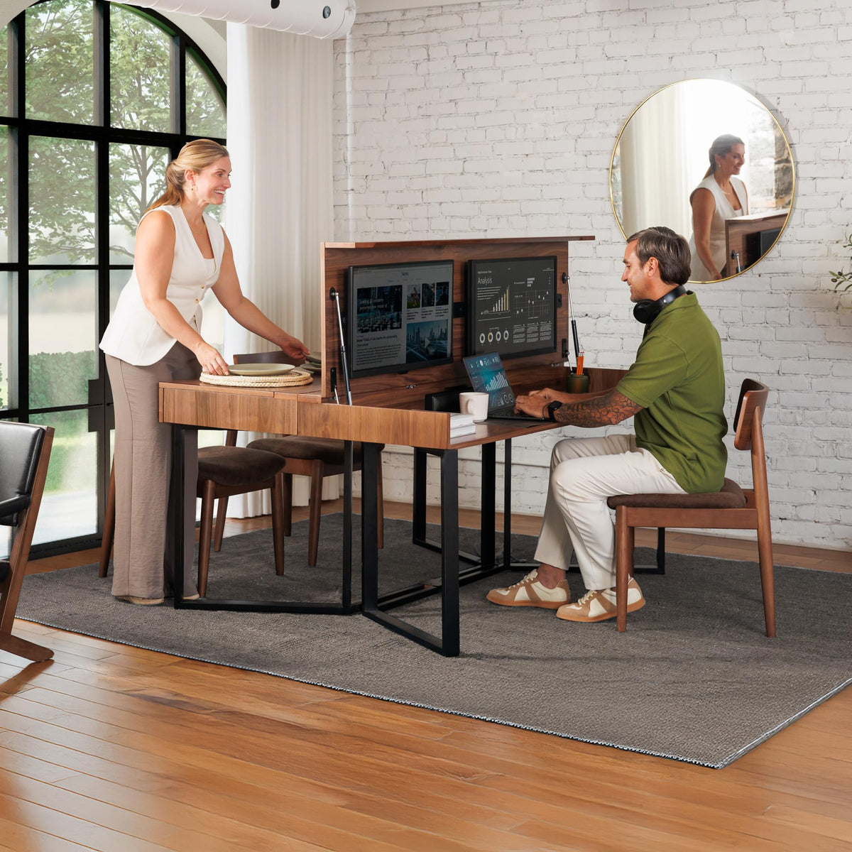 Solid Wood Convertible Table Desk