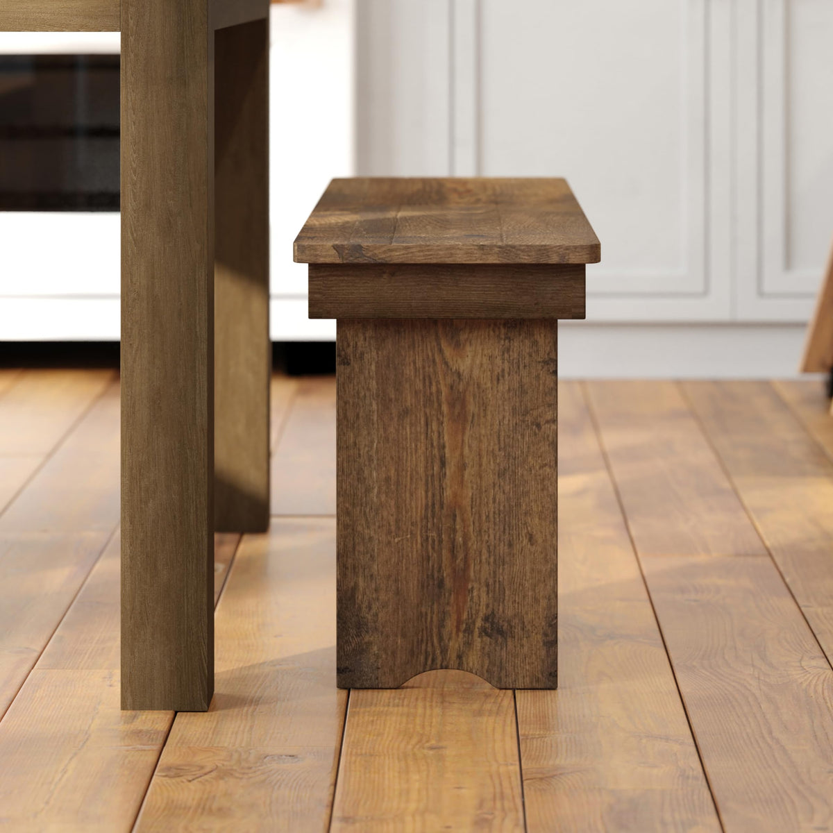 Rustic Pine Folding Dining Bench