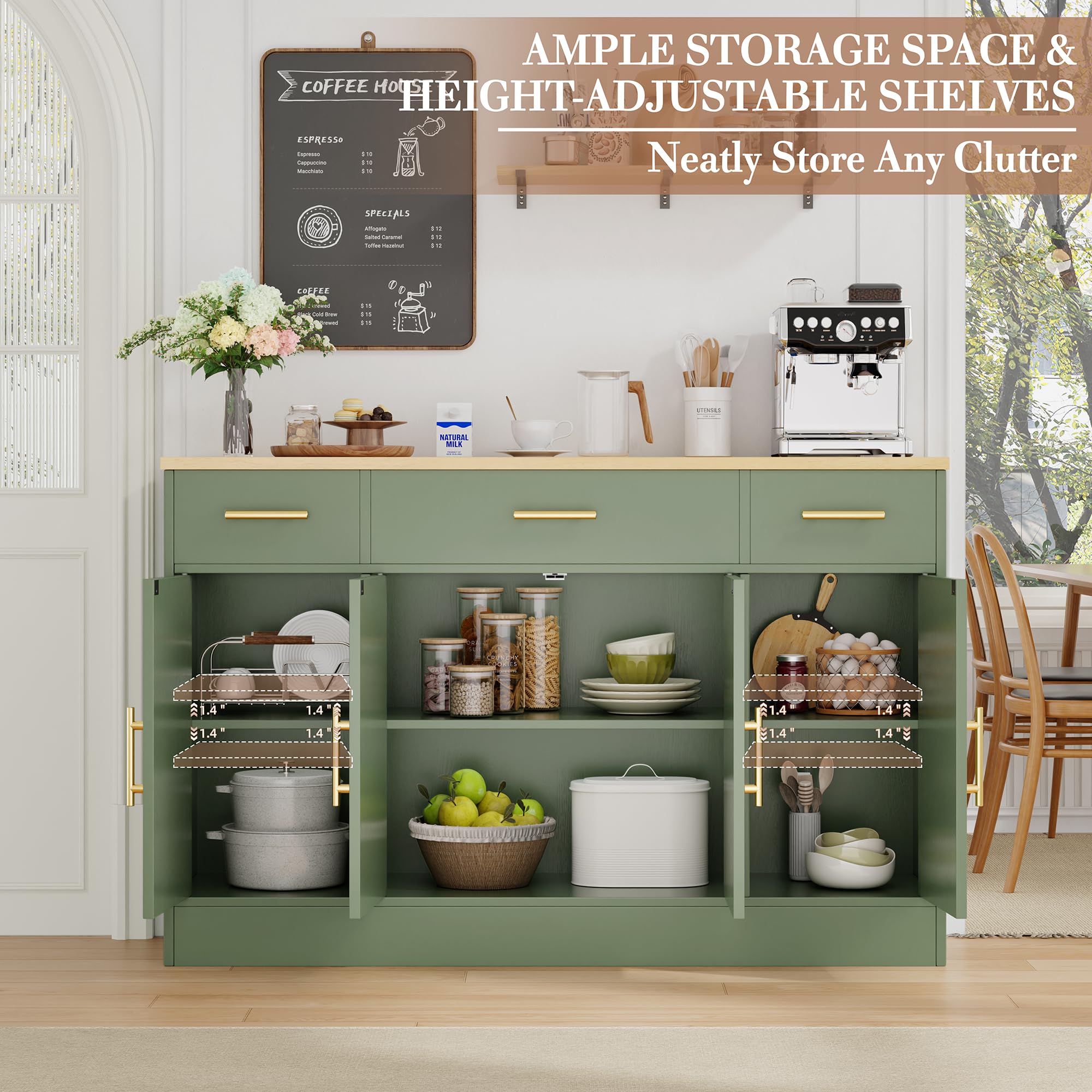 Farmhouse Buffet Cabinet with Storage