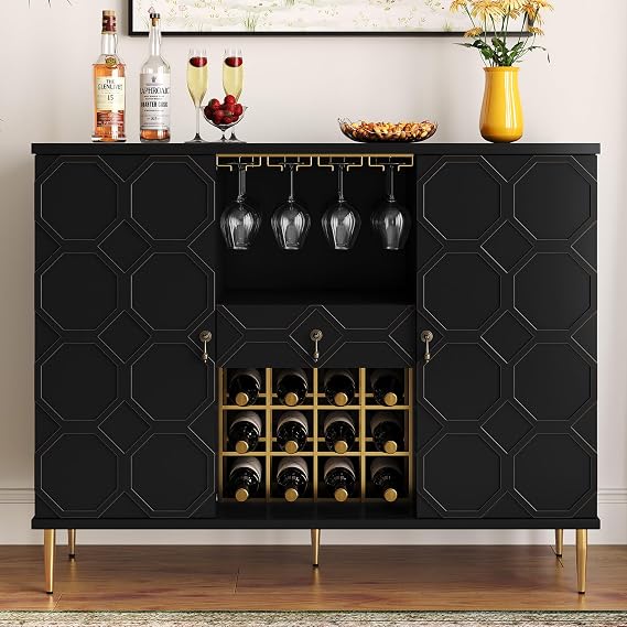 Geometric Bar Cabinet