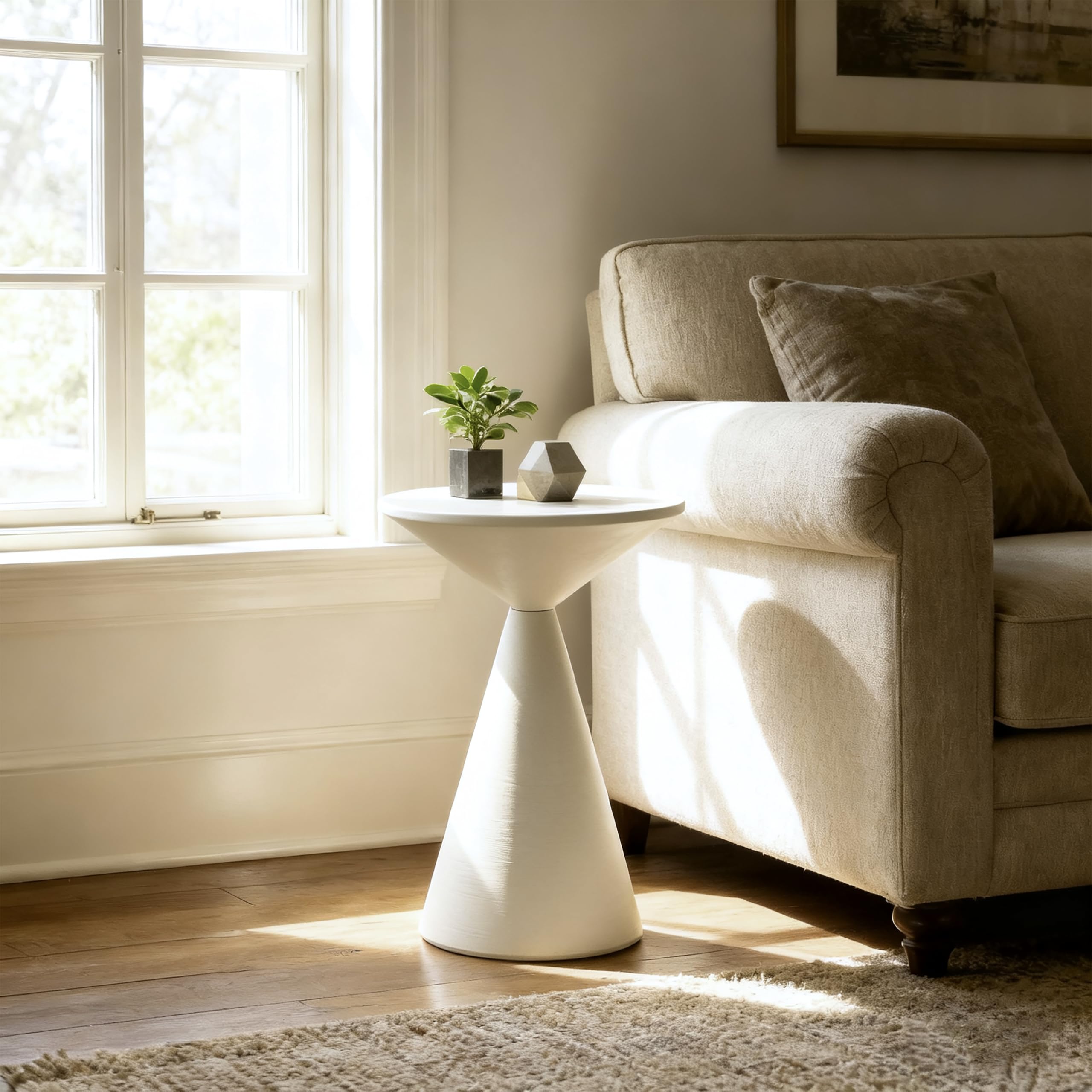 Round Metal Accent Side Table