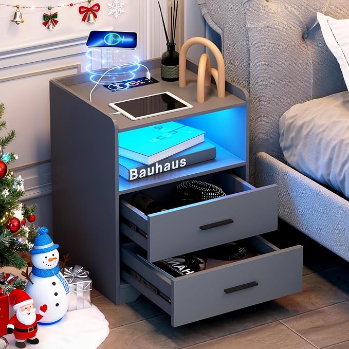 LED Charging Nightstand