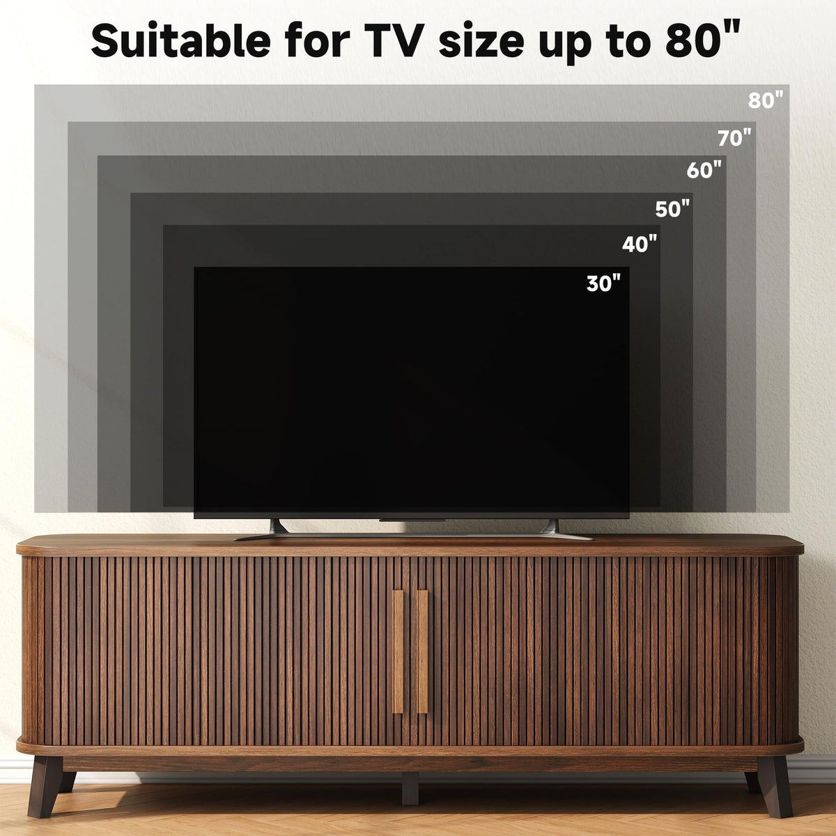 Walnut Mid-Century TV Stand