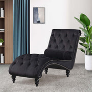 Black Velvet Chaise Lounge