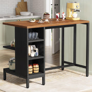 Kitchen Island with Storage Shelves