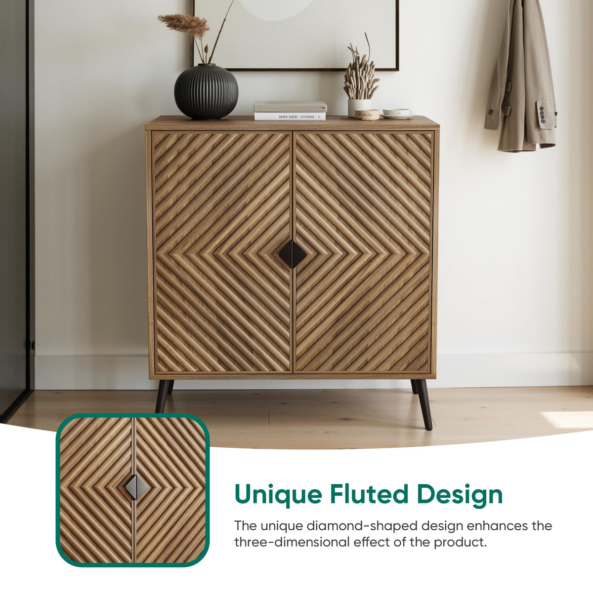 Walnut Sideboard with Adjustable Shelf