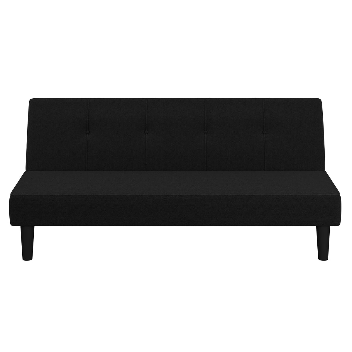Serta Futon Twin Sofa Bed, Smaller, Black