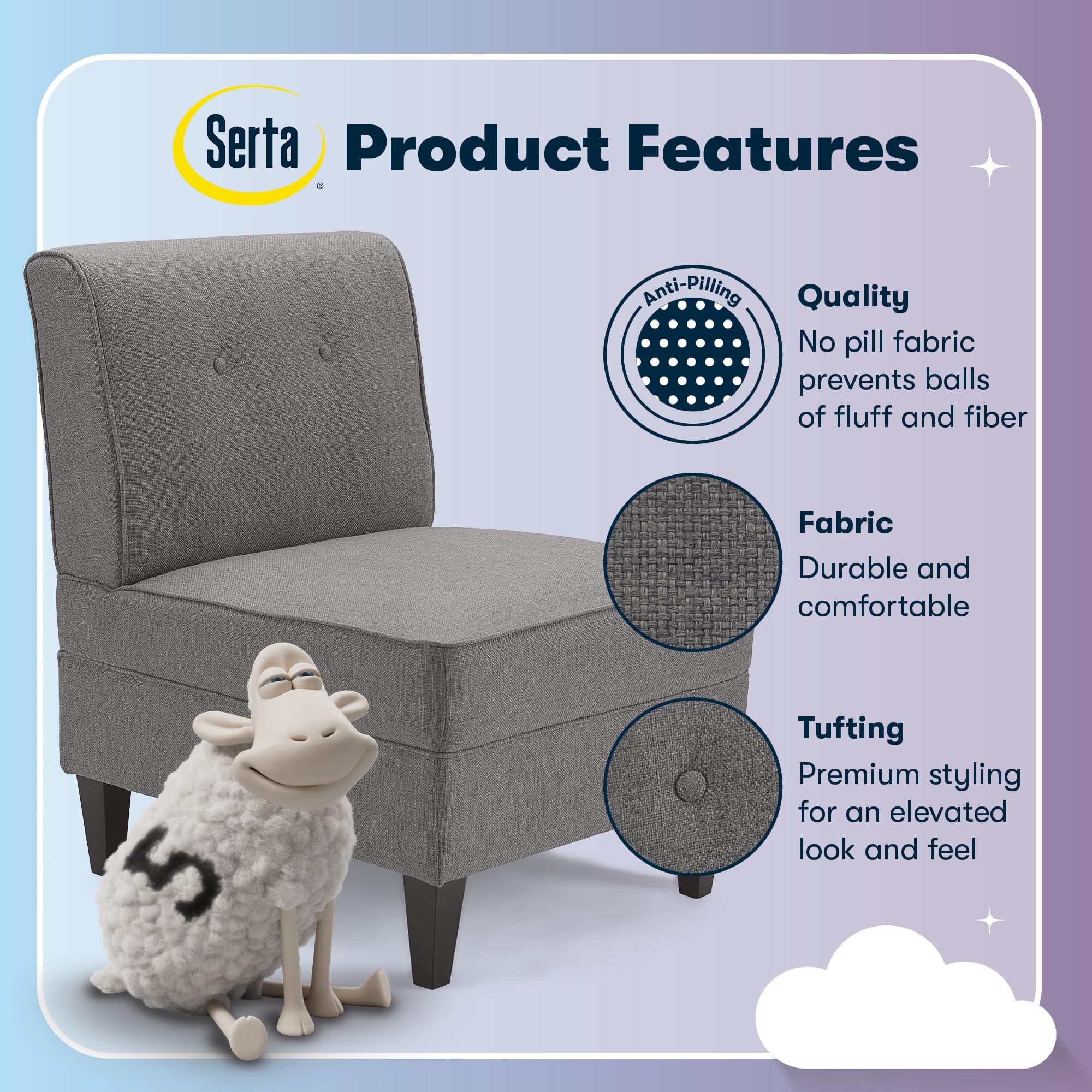 Modern Gray Accent Slipper Chair