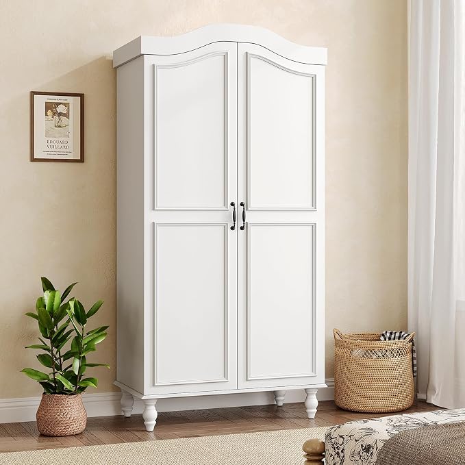 White Arched 4-Door Wardrobe