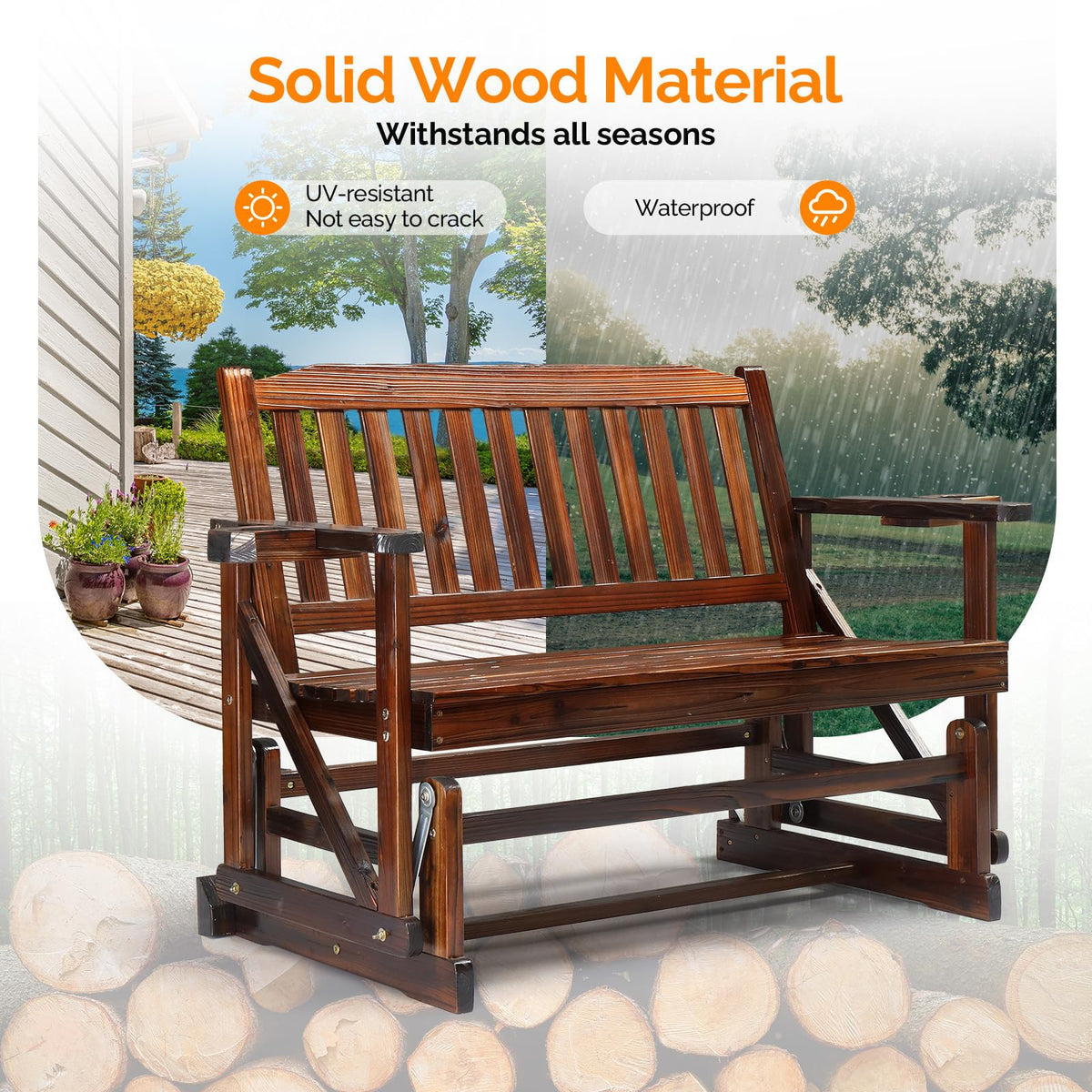 2-Person Outdoor Glider Bench