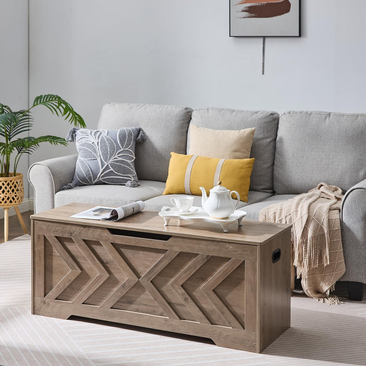 Wood Storage Bench