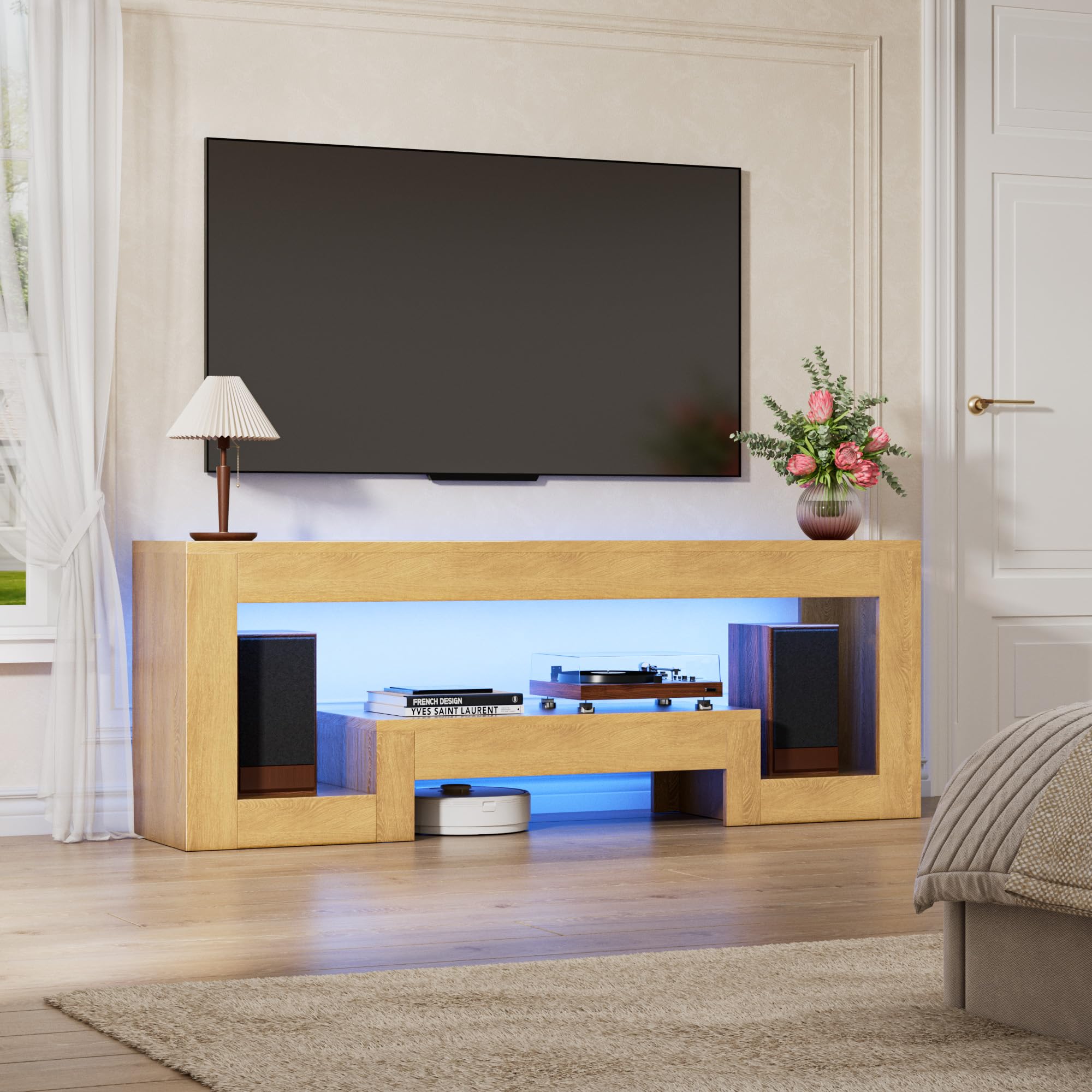 54" LED TV Stand with Open Storage
