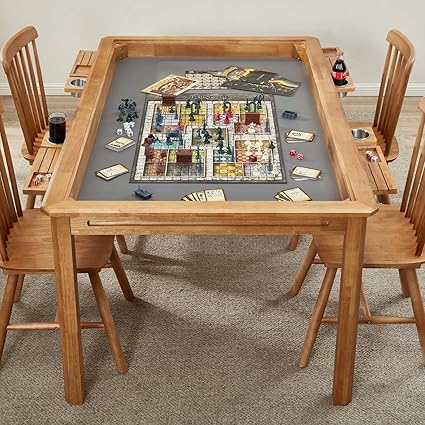 Board Game Table with Removable Top