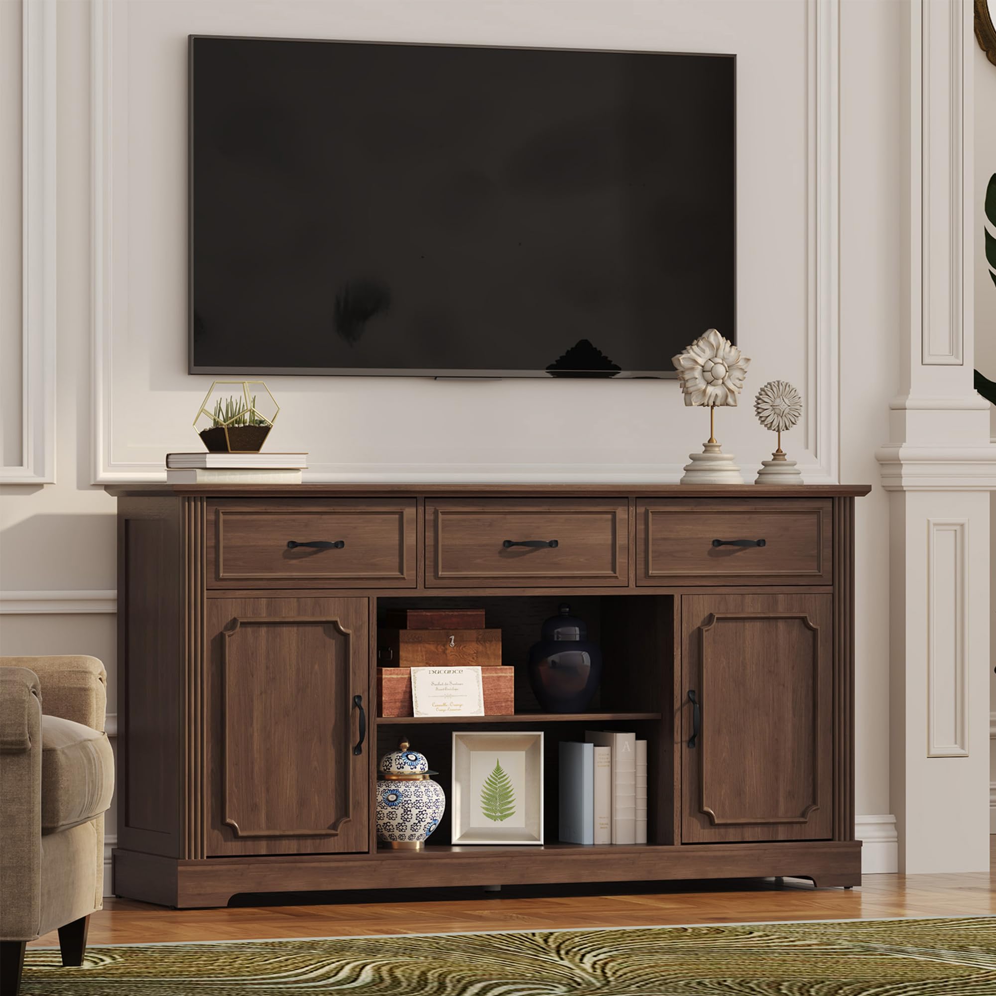 Mid-Century TV Stand with Storage for TVs up to 65"