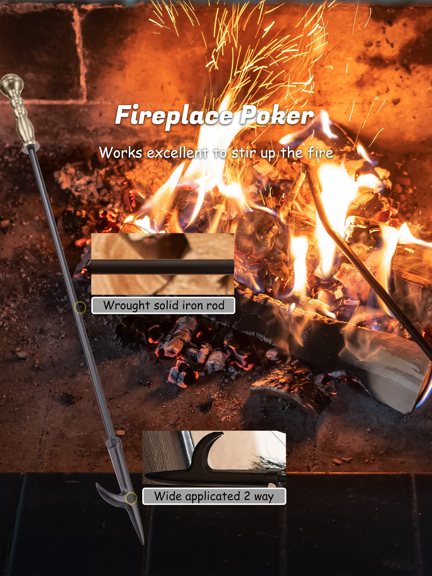 5-Piece Fireplace Tool Set