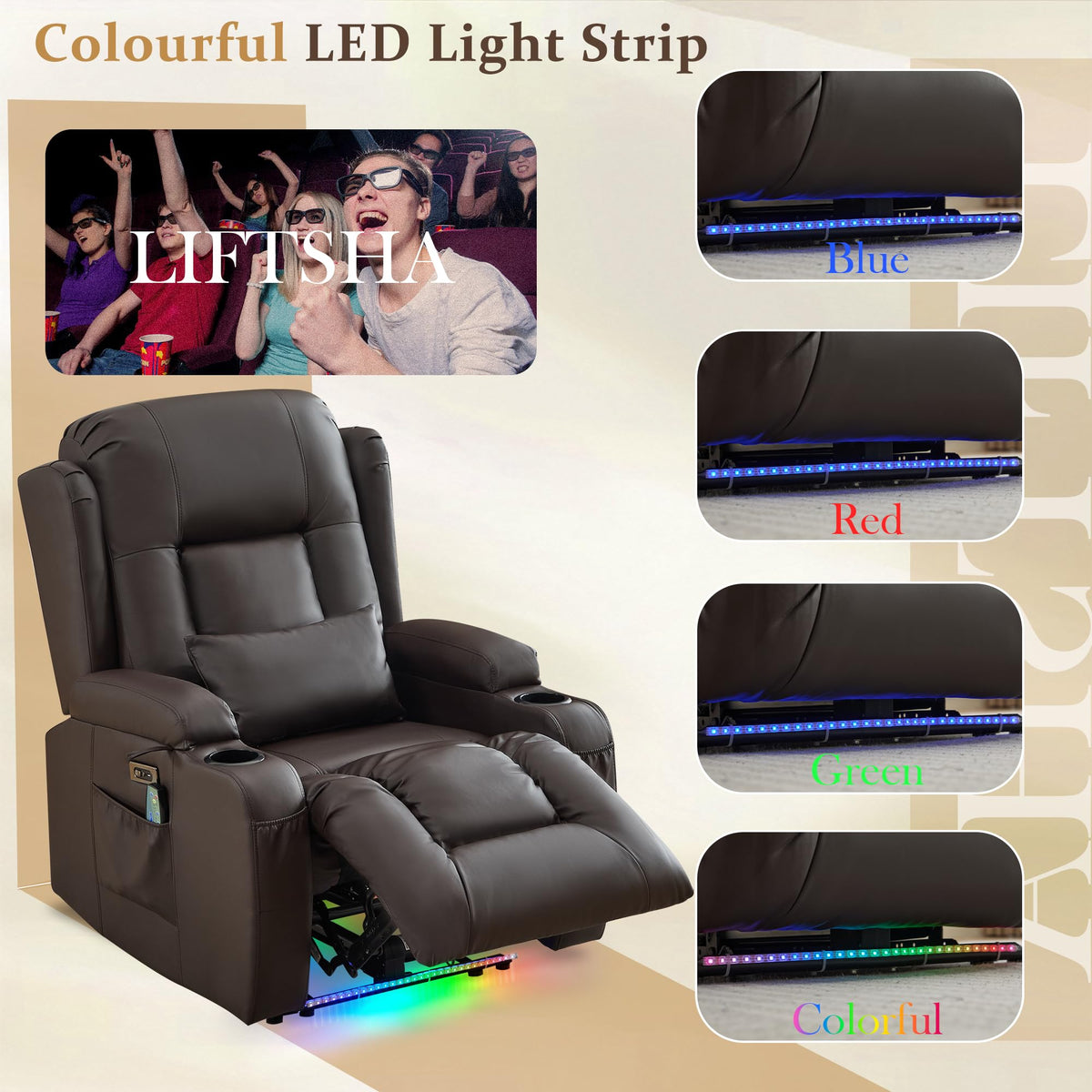 Power Recliner with Massage and Heat