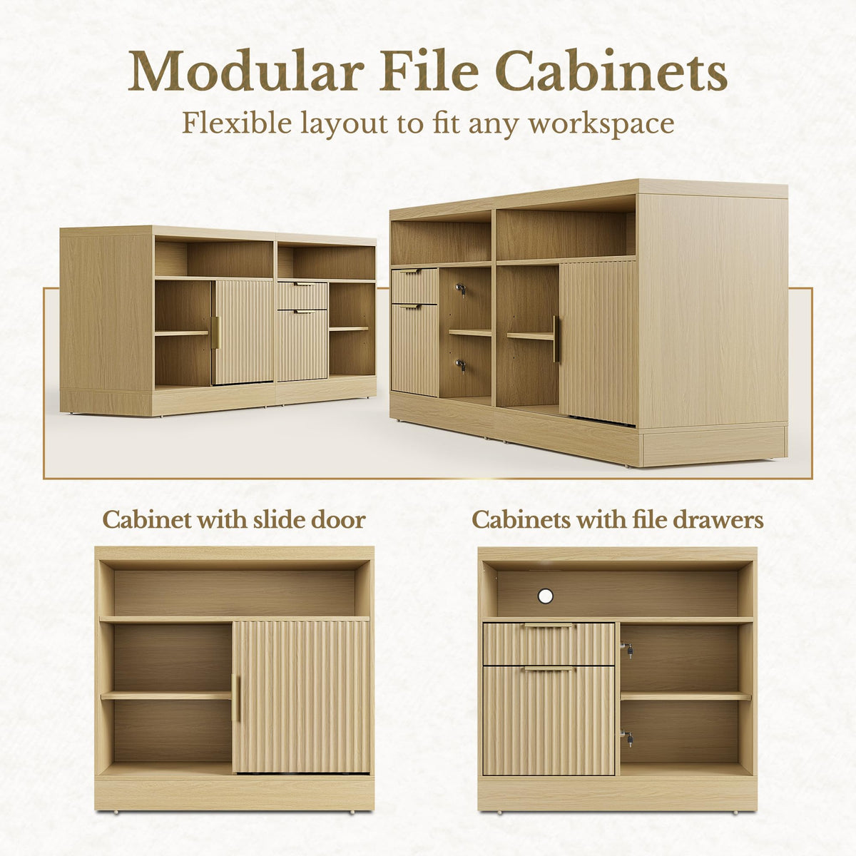 Perledesign 2 Drawer File Cabinet with Lock, Printer Stand, Light Waulnut